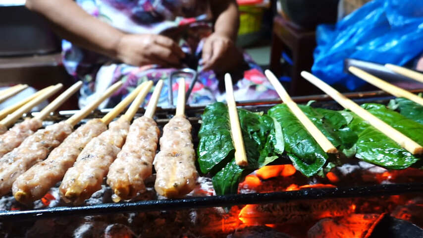 grilled pork and grilled beef in Danang