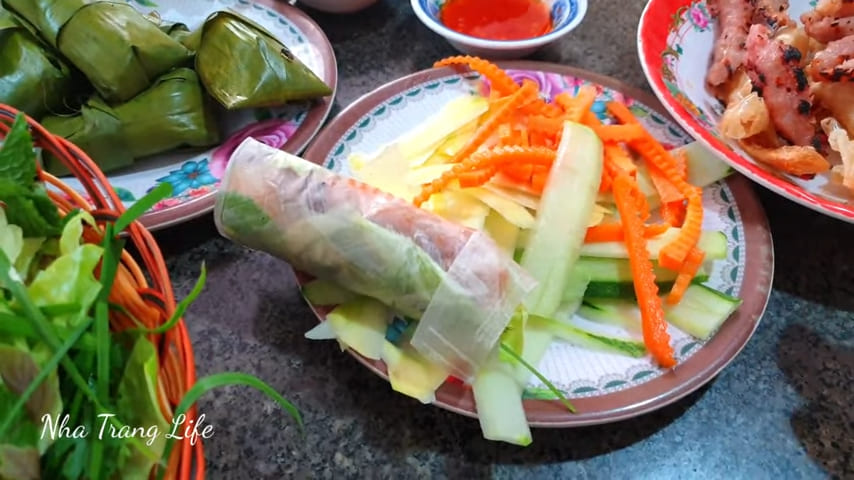 roll of grilled pork in Ninh Hoa