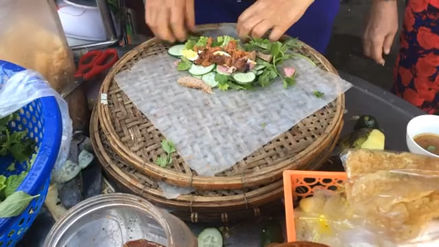 A shop of bánh cuốn Tây Sơn in Bình Định