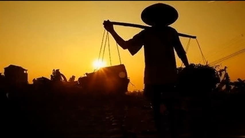 Vietnamese street vendor, người đàn ông bán hàng rong