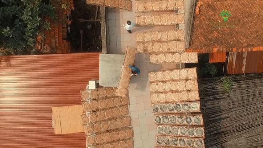 Drying rice papers