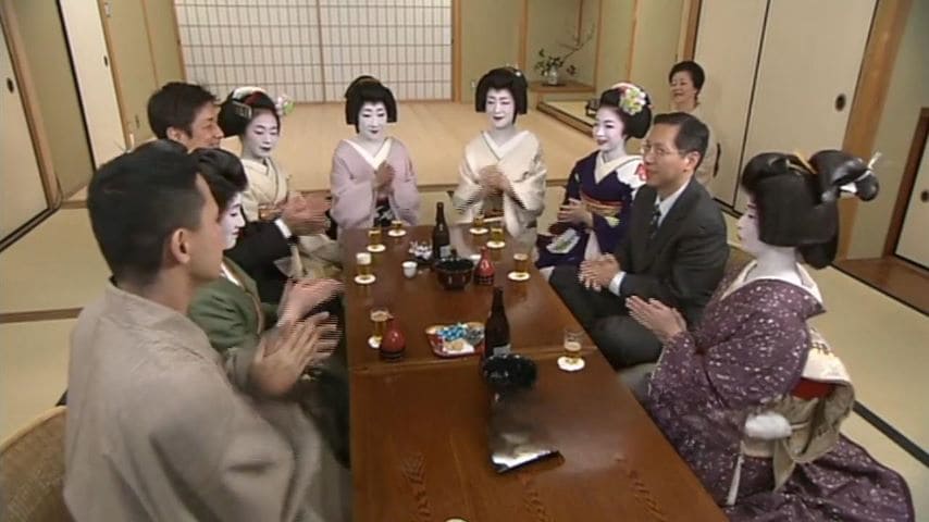 Japanese guests in an ozashiki