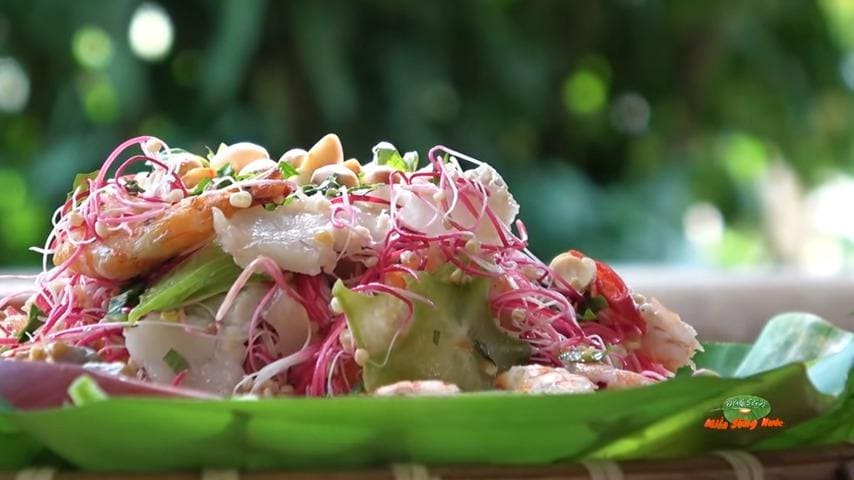 gỏi bông bần, Mangrove apple flower salad