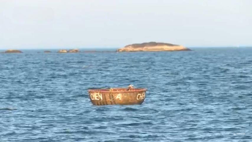 A coracle in Vietnam