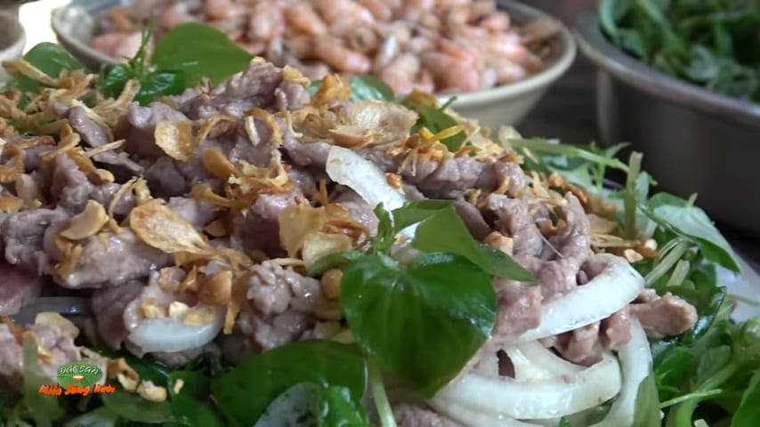 Beef and Crab Claw Herb Salad