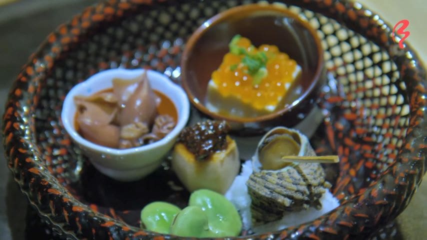 A kaiseki appetizer 