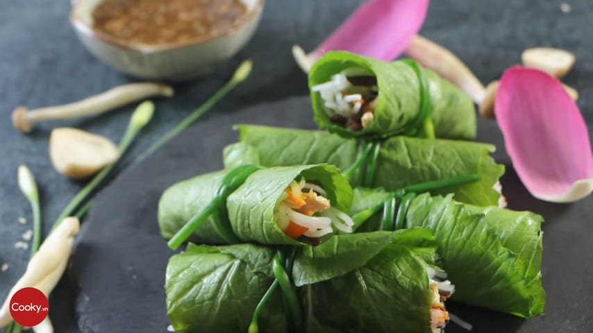 cuốn diếp, mustard rolls