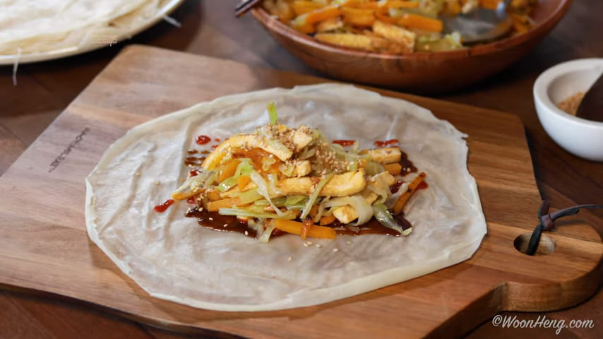 Home-made Taiwanese popiah